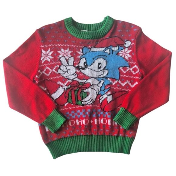 Jumping Beans Sonic The Hedgehog Holiday Sweater - Picture 1 of 2